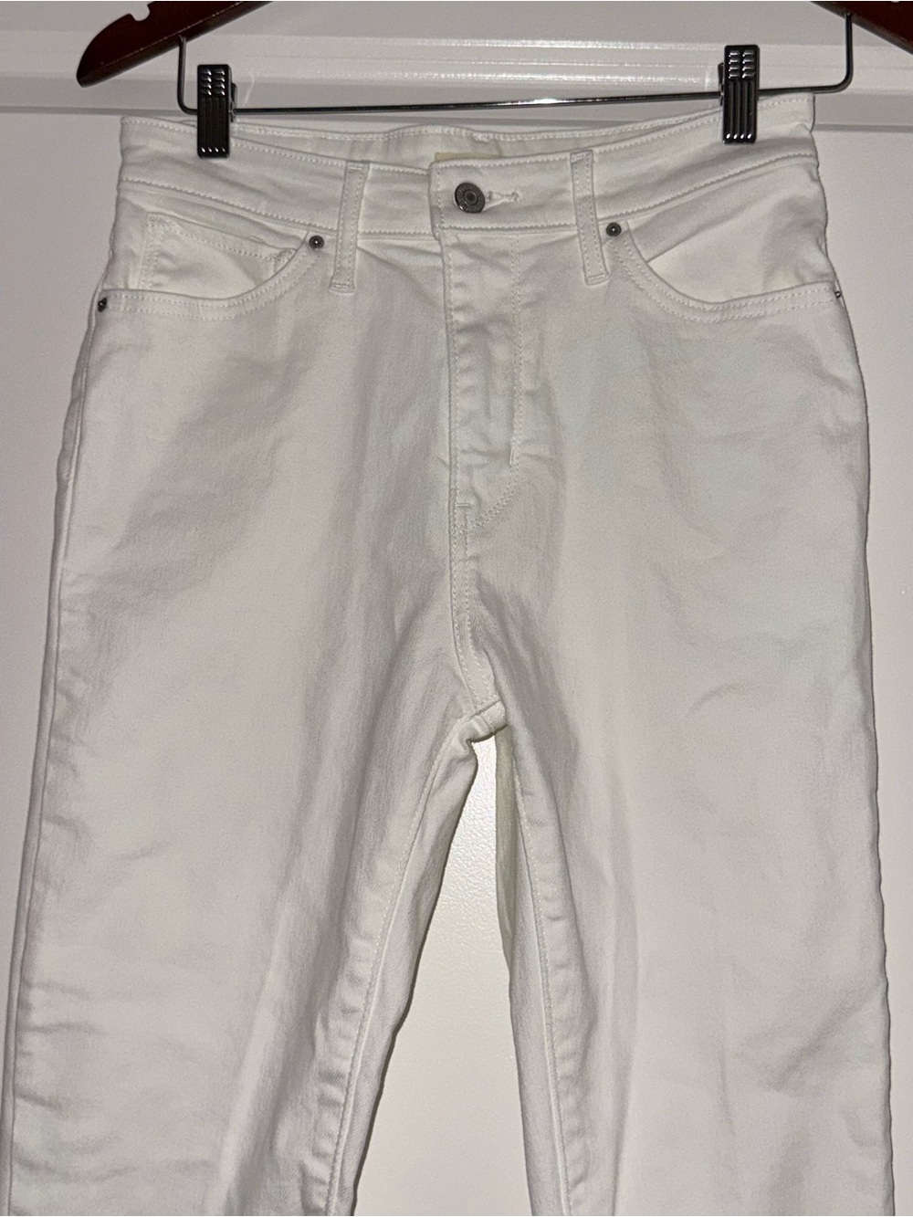 Levi’s 721 High Rise Skinny Jeans Women’s Size 29 White Denim
